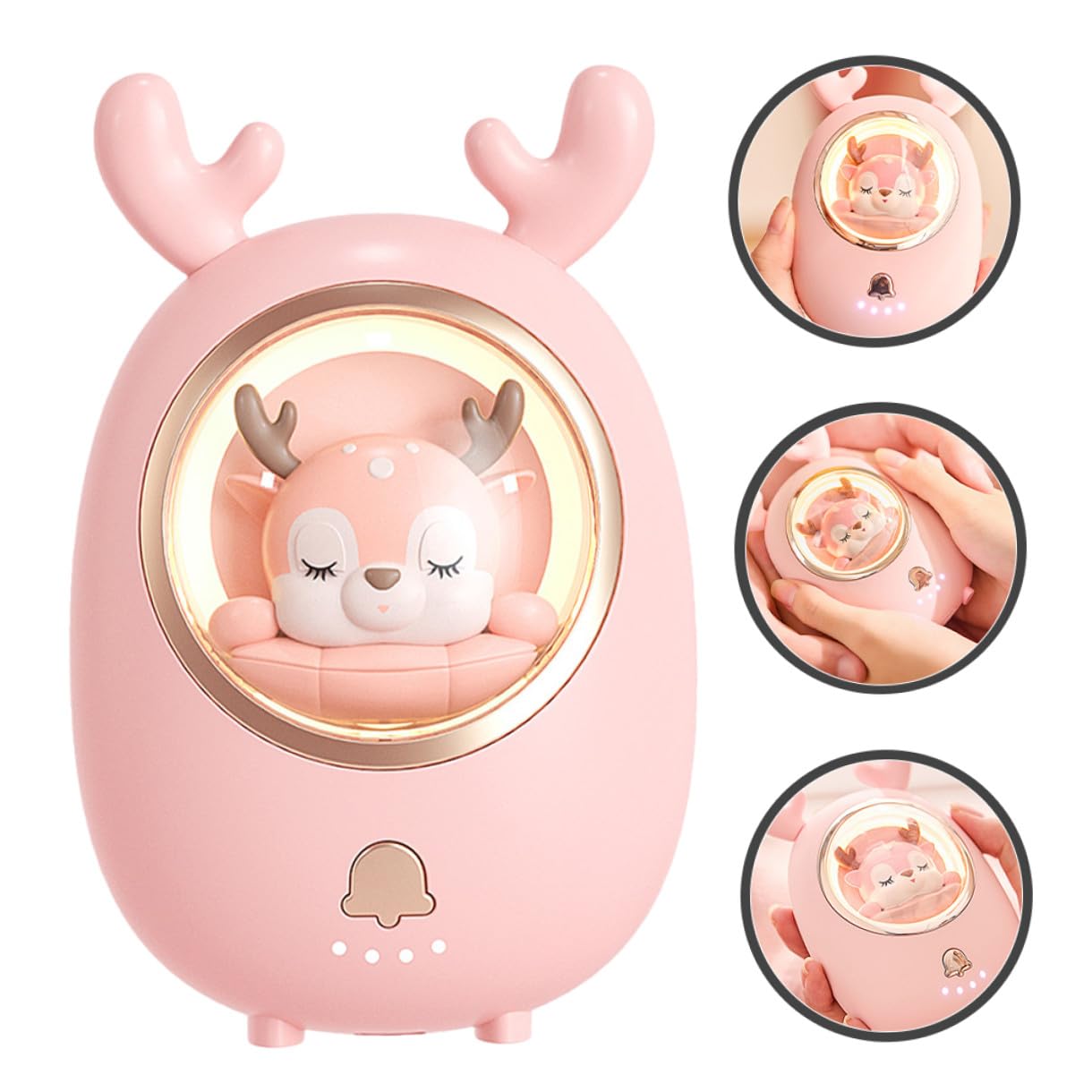 Gatuida Scaldamani USB Ricaricabile Portatile a Forma di Cartone Animato Funzione Power Bank Mini Scaldamani Riutilizzabile per Donne Regalo Pratico per Uso Quotidiano e Viaggi