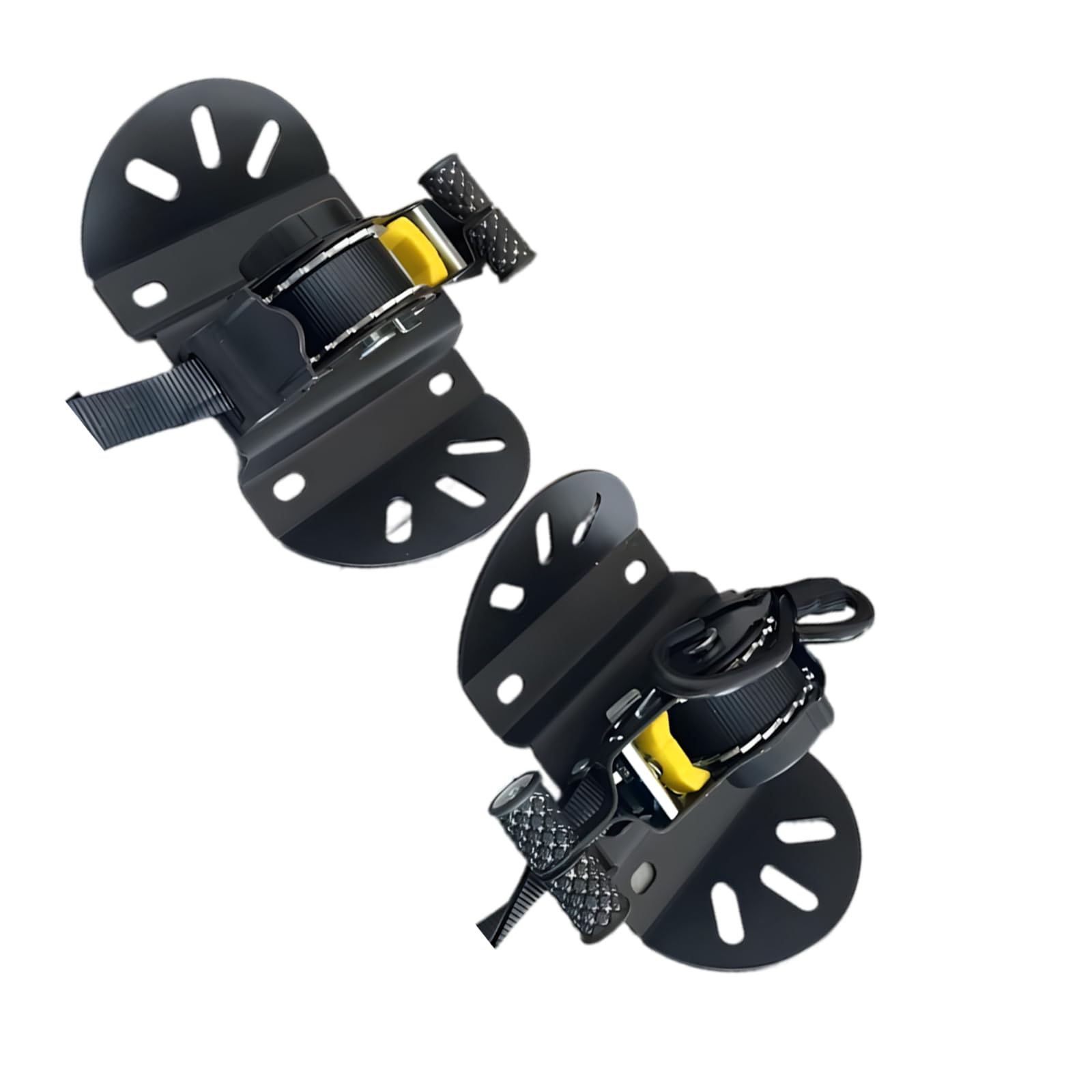 of Retractable Winch Straps Heavy Duty 1500LB Capacity Easy Install Quick Releases Retractable Ratchets Straps Set