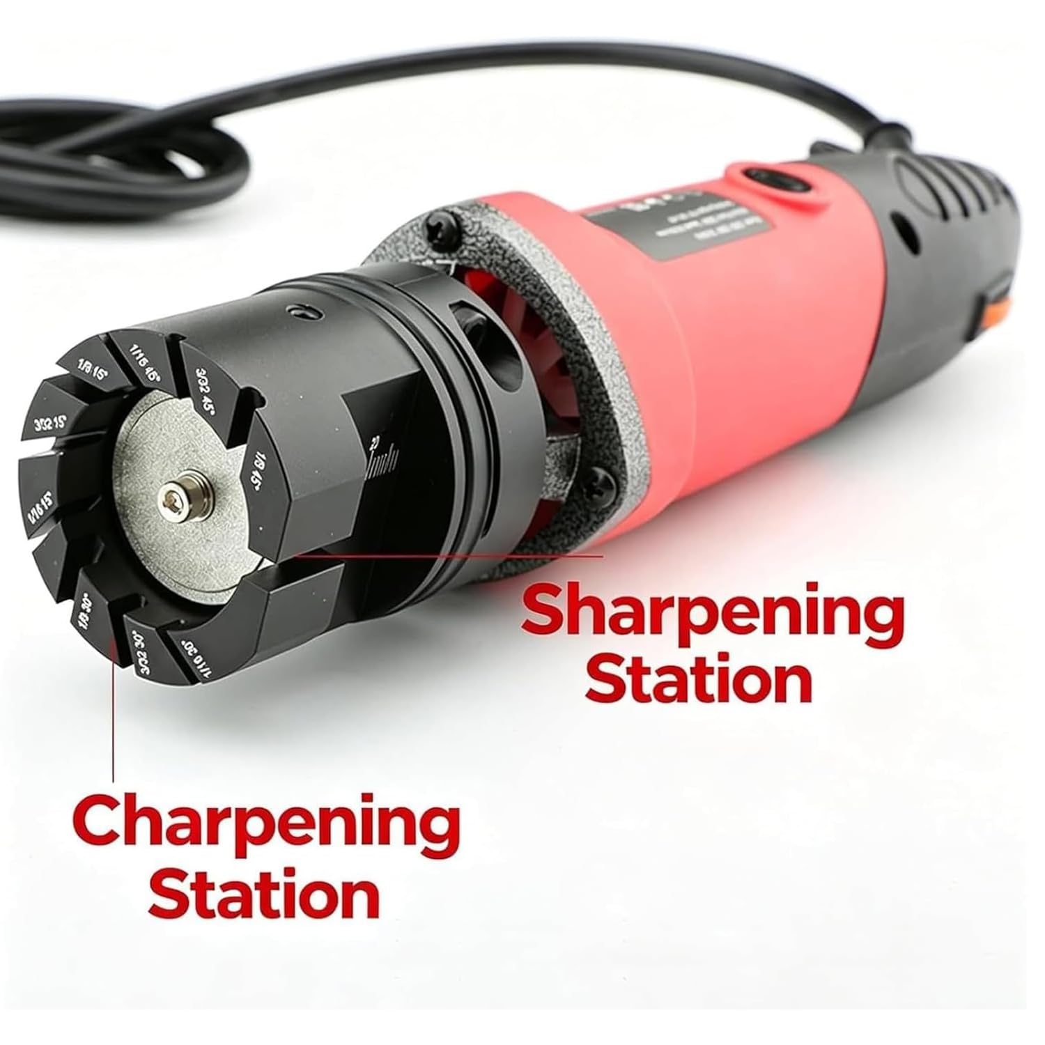 Afiladora Manual de electrodos de tungsteno, ángulos de 15°/30°/45°, Ajuste de 6 velocidades, diámetro de 1,6-3,2 mm, para soldadores Profesionales y Aficionados al Bricolaje