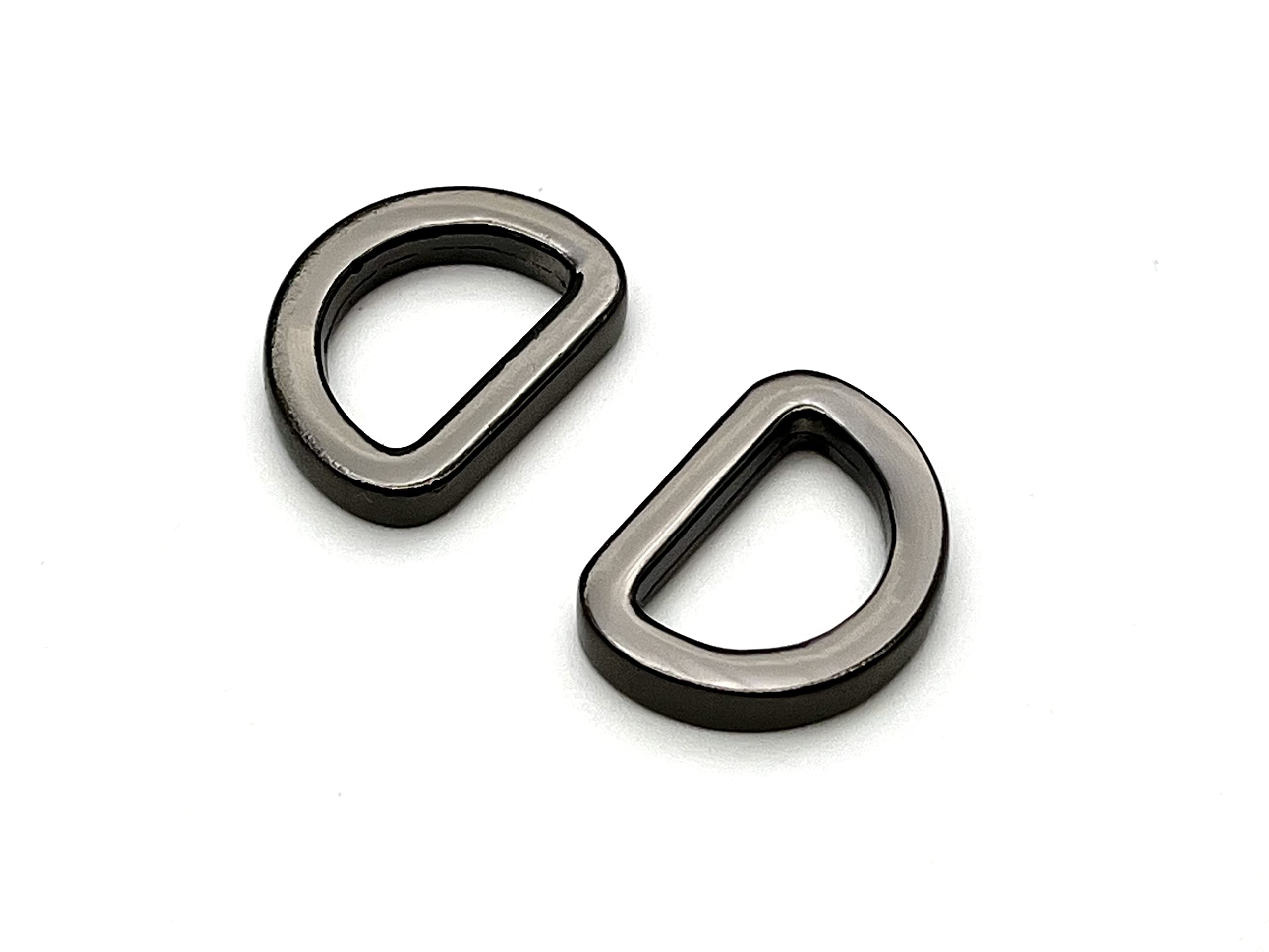 Gunmetal, 1/2 inch / 13mm 6 Different Size Zinc Alloy D Rings D-Ring for Buckle Straps Bags Belt,Purse Making, Bag Making,Bag Replacement, 20 Pieces per lot U155