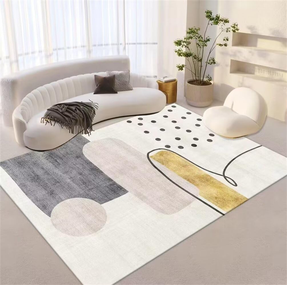 Tapis couloir long au design moderne pour habiller un petit canapé