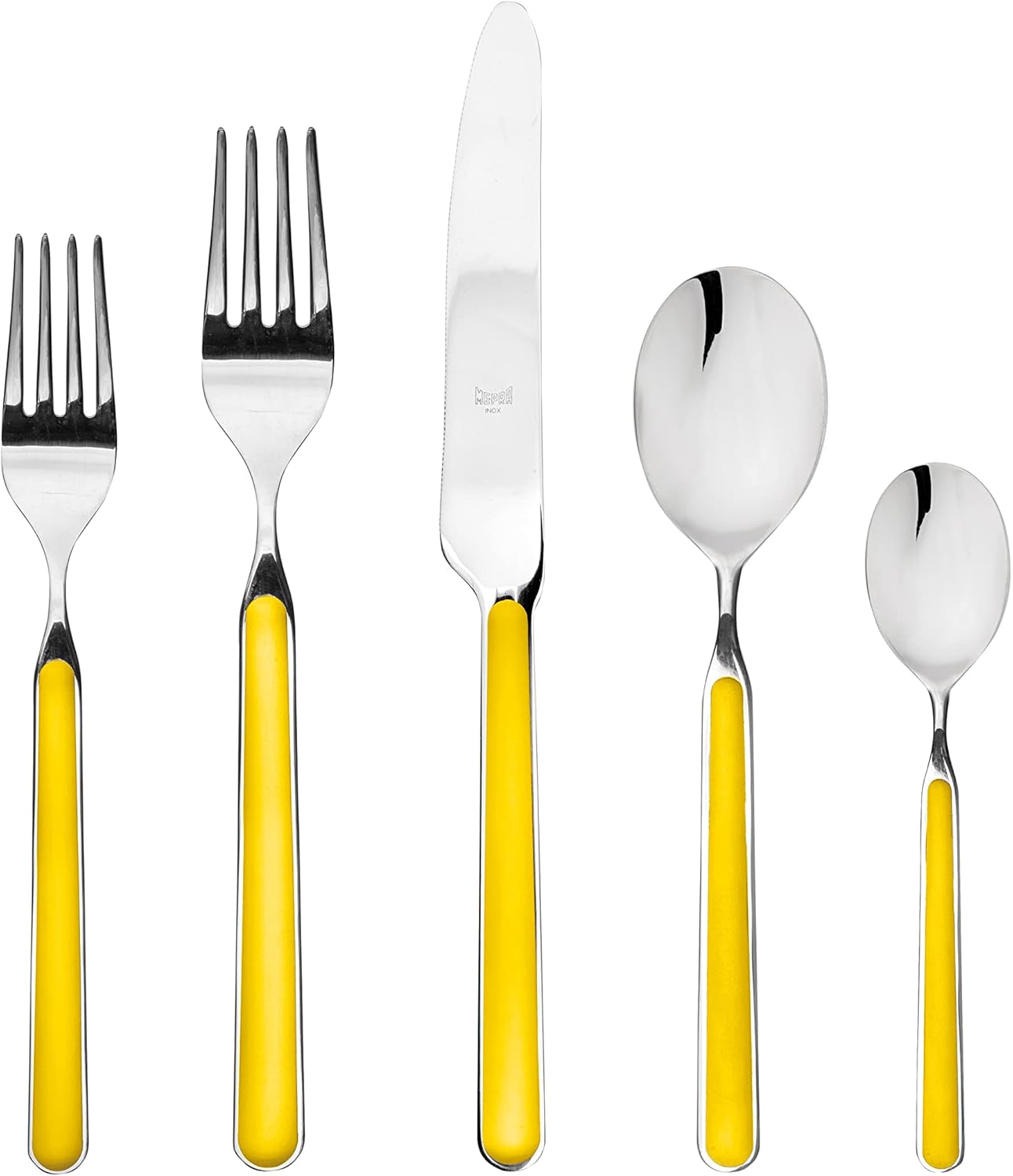 Mepra 10H722005 Fantasia Flatware Set [5 Piece Set] Lilac, Dishwasher Safe Cutlery