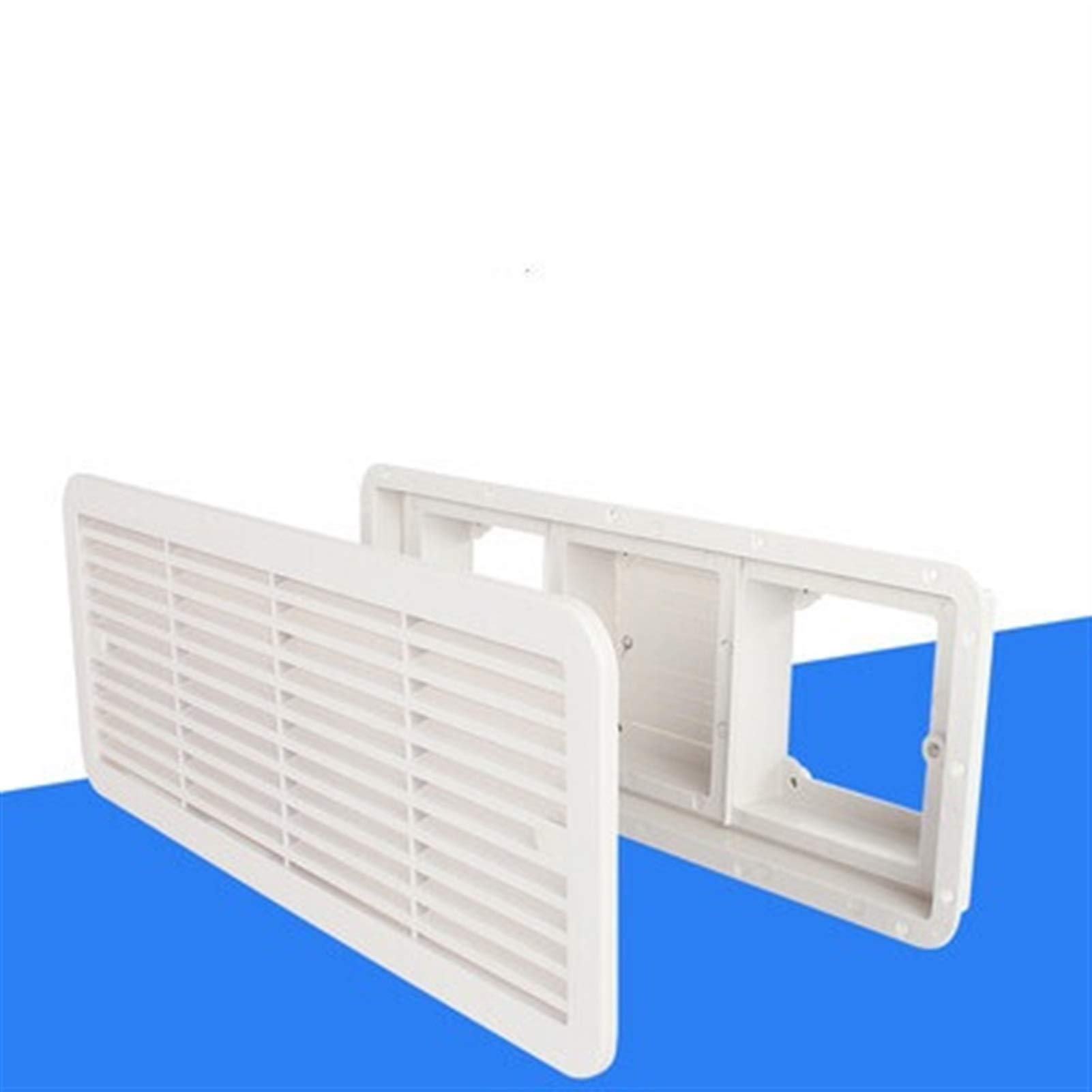 Dhetye Frame Without Fan Ventilation Grille Air Vents Grille,Ventilation Opening Grille, Two Way Flow Air In And Out Fan, Rv Side Ventilation(Frame Without Fan)