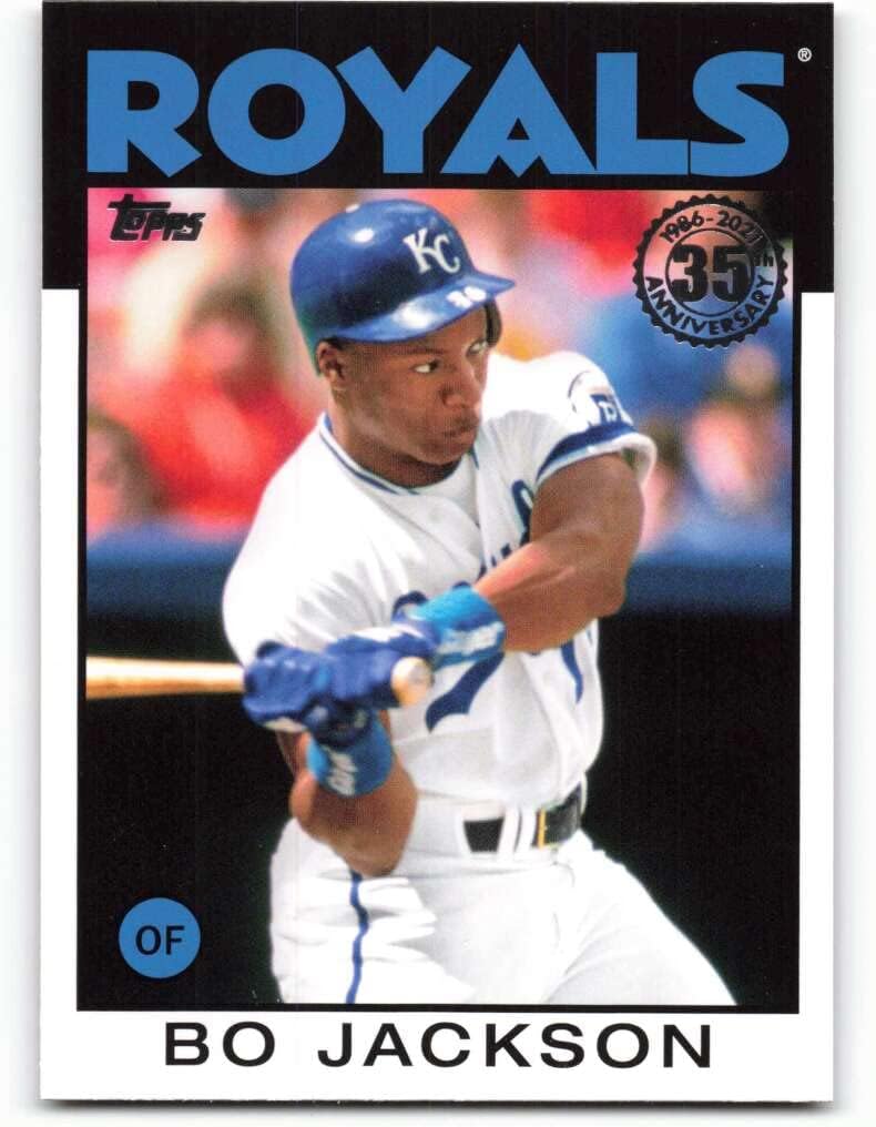 2021 Topps Update 1986 Topps Baseball 35th Anniversary #86B-17 Bo Jackson NM-MT Kansas City Royals Baseball MLB