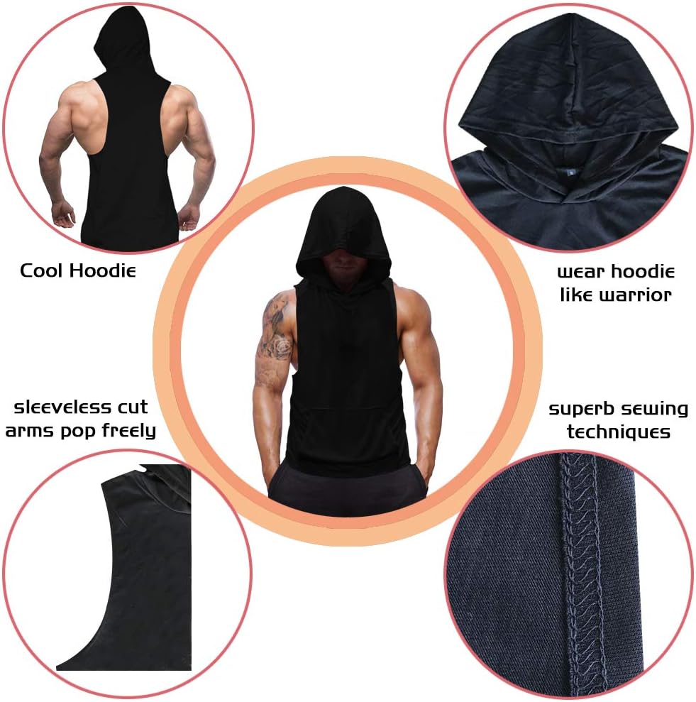 SZKANI Mens Skull Print Sleeveless Fitness Vest Bodybuilding Stringers Workout Tank Tops - Image 4