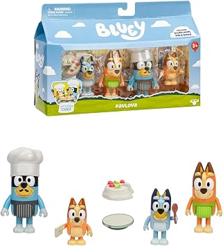 Bluey 4l  Fig r Set, Pavlova  izgi Film Oyuncak, 3+ Ya