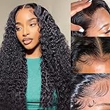 KEKEYY 16 Inch Reddish Brown Lace Front Wigs Human Hair Pre Plucked 200% Density Body Wave HD Lace Frontal Wigs Human Hair