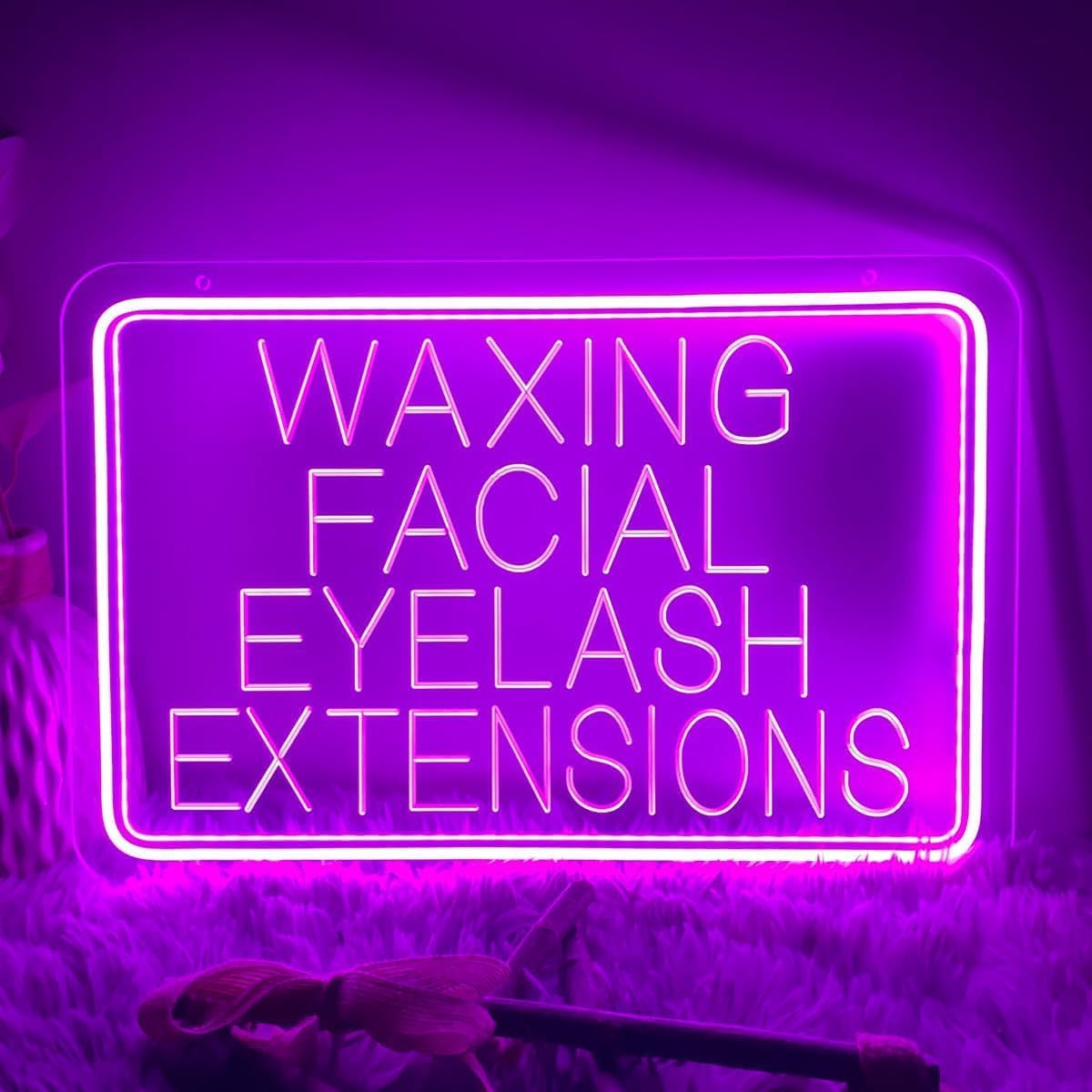 Nails Waxing Spa Pedicure Neon Sign for Wall Decor 3D Art Carving Design USB Powered Neon Light Sign for Beauty Salon Spa Business Lash Hair Shop Wedding Led Advertising Pink 20×20 IN