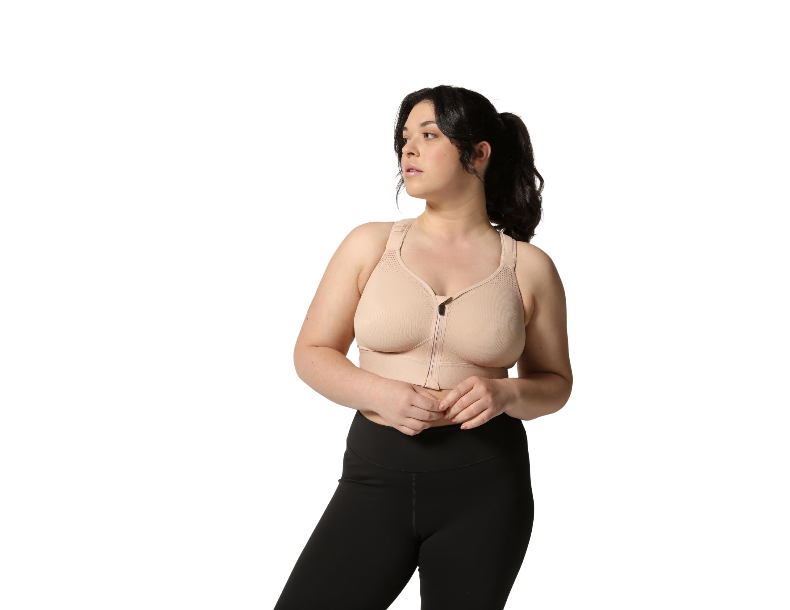 THUASNE - Reggiseno Sportivo con Cerniera Eaz’ip Evolution - Sostegno Forte/Estremo - Progettato per Sport ad Alto Impatto - Cerniera Anteriore - Spalline Imbottite e Regolabili