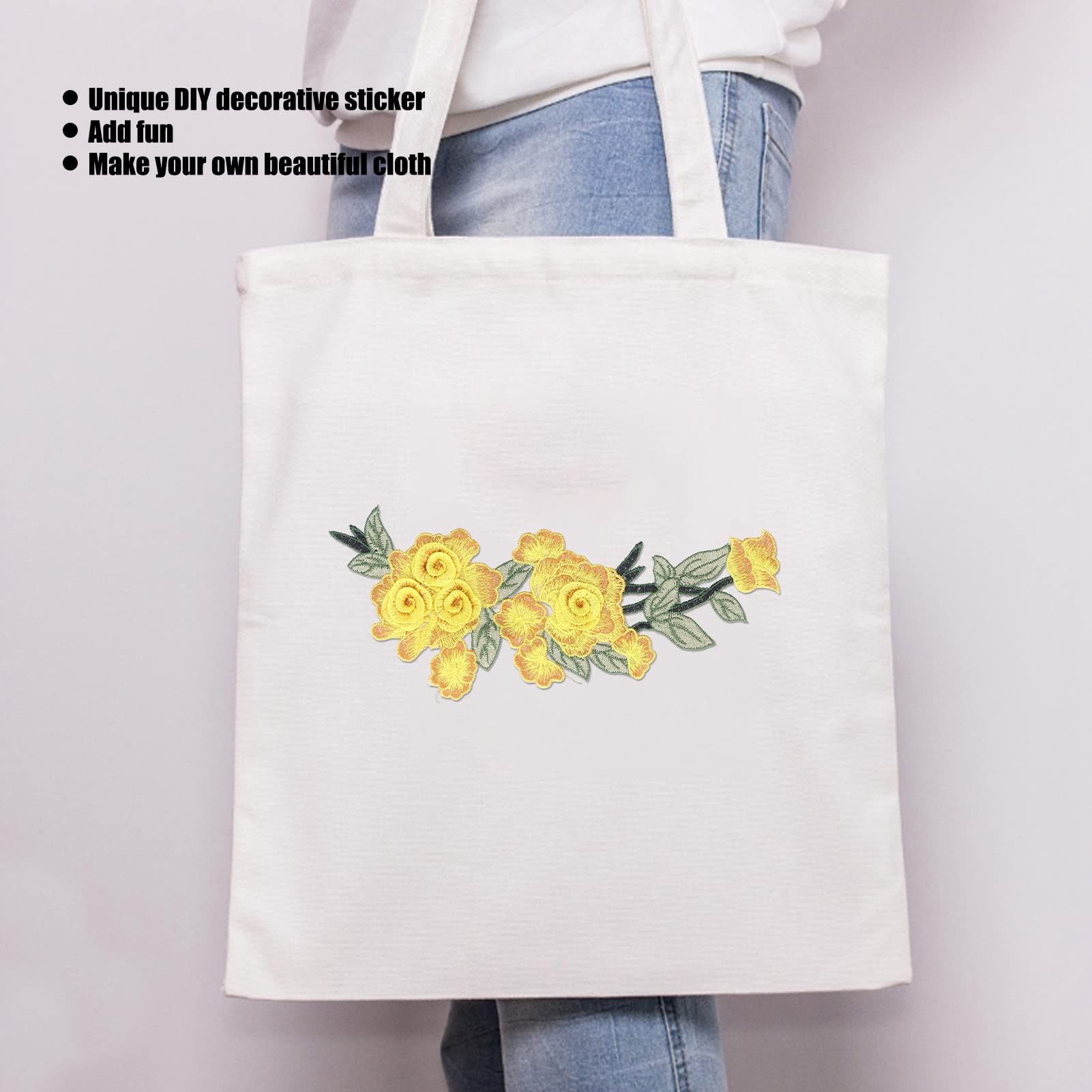 Yolev Lot De 20 écussons Thermocollants Brodés Délicats Pour Vêtements Et Loisirs Créatifs