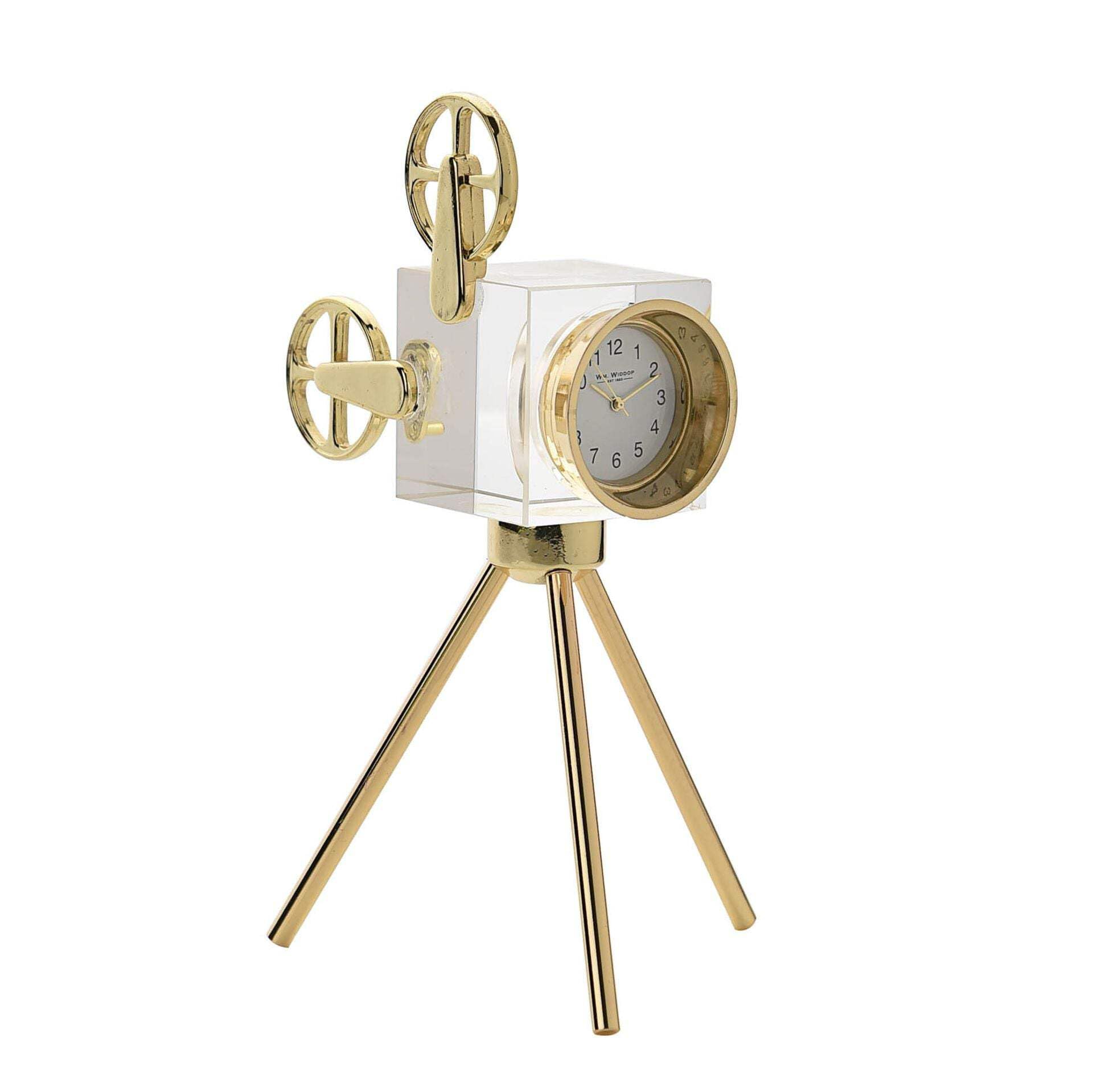 Widdop Miniature Glass Clock - Camera on Tripod