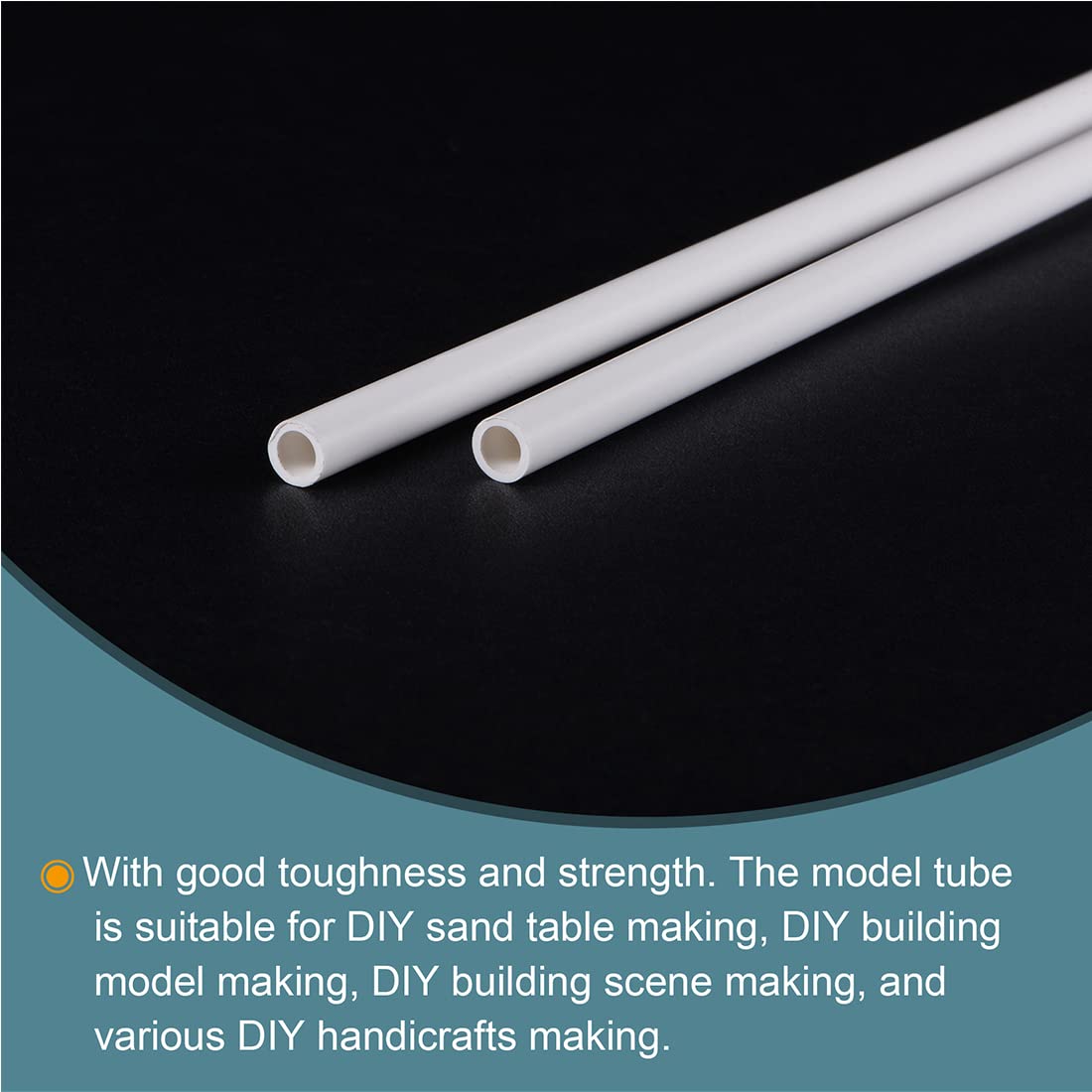 Tubes en fibre de verre blancs for modélisme et support de plantes – 4 pièces, longueur 500 mm, plusieurs diamètres disponibles(16 mmx12 mmx500mm)