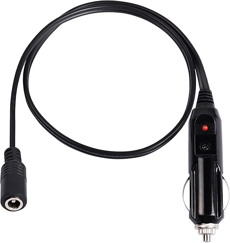 PNGKNYOCN Adaptador de fuente de alimentación para encendedor de cigarrillos de automóvil de 18 AWG de 12 V, cable de extensión macho a enchufe