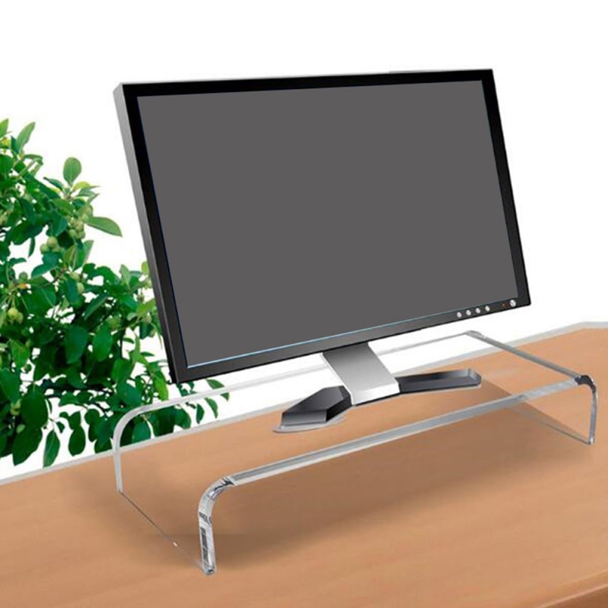 BESPORTBLE Supporto Rialzato per Computer e Tastiera in Plastica Trasparente Protezione Anti-Affaticamento per Postazioni di Lavoro