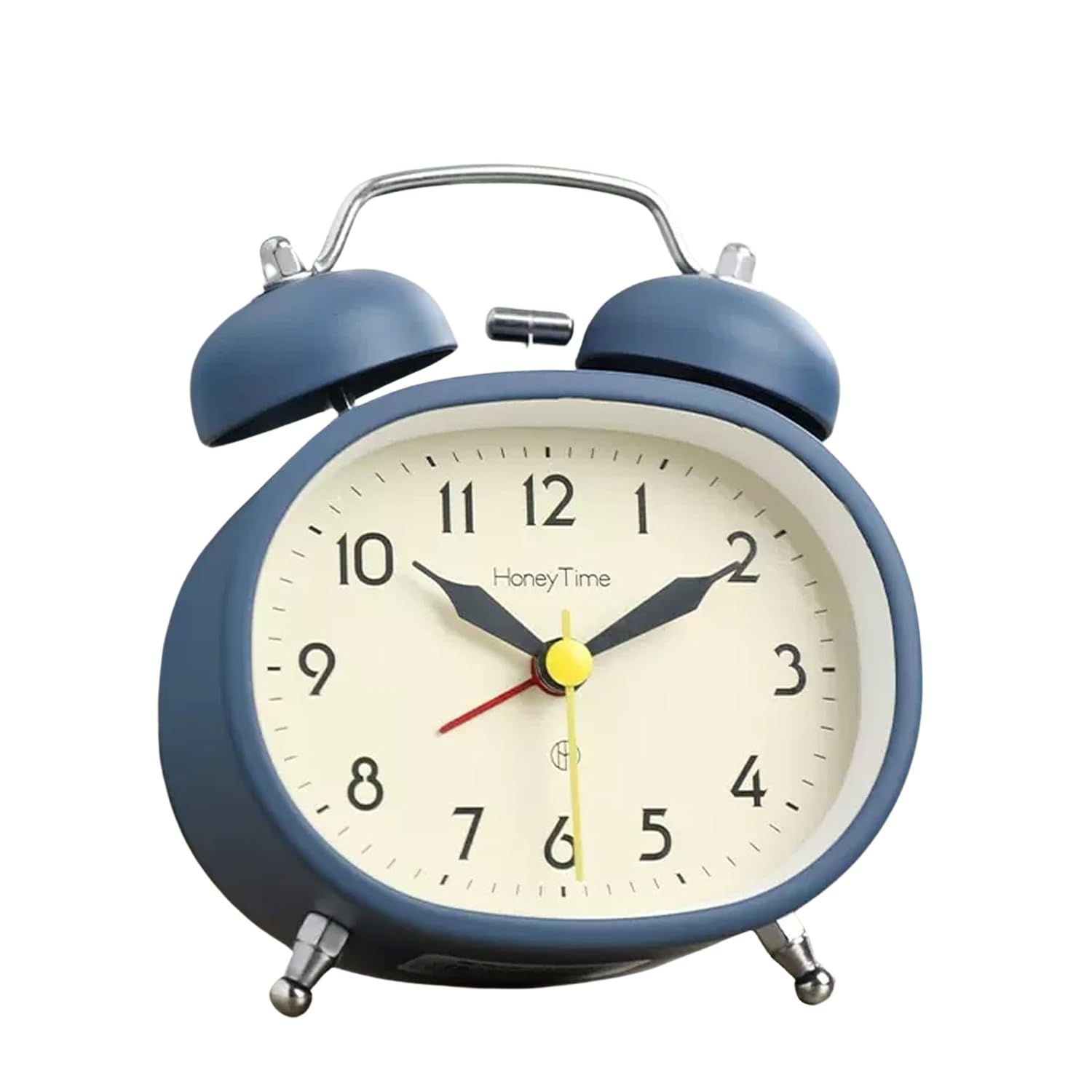 hab mart vintage twin bell analogue table alarm clock with night led light ideal for students and kids bedroom (rectangle twin bell clock)