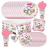 Uso versátil: cubiertos de Hello Kitty para fiestas temáticas, fiestas de cumpleaños, eventos al aire libre, baby shower, Halloween, Navidad, Acción de Gracias y cualquier evento deseado.