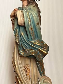 Amazon.co.jp: 超超美46.5cm✞無原罪の御宿り 胸に手を当てる聖母