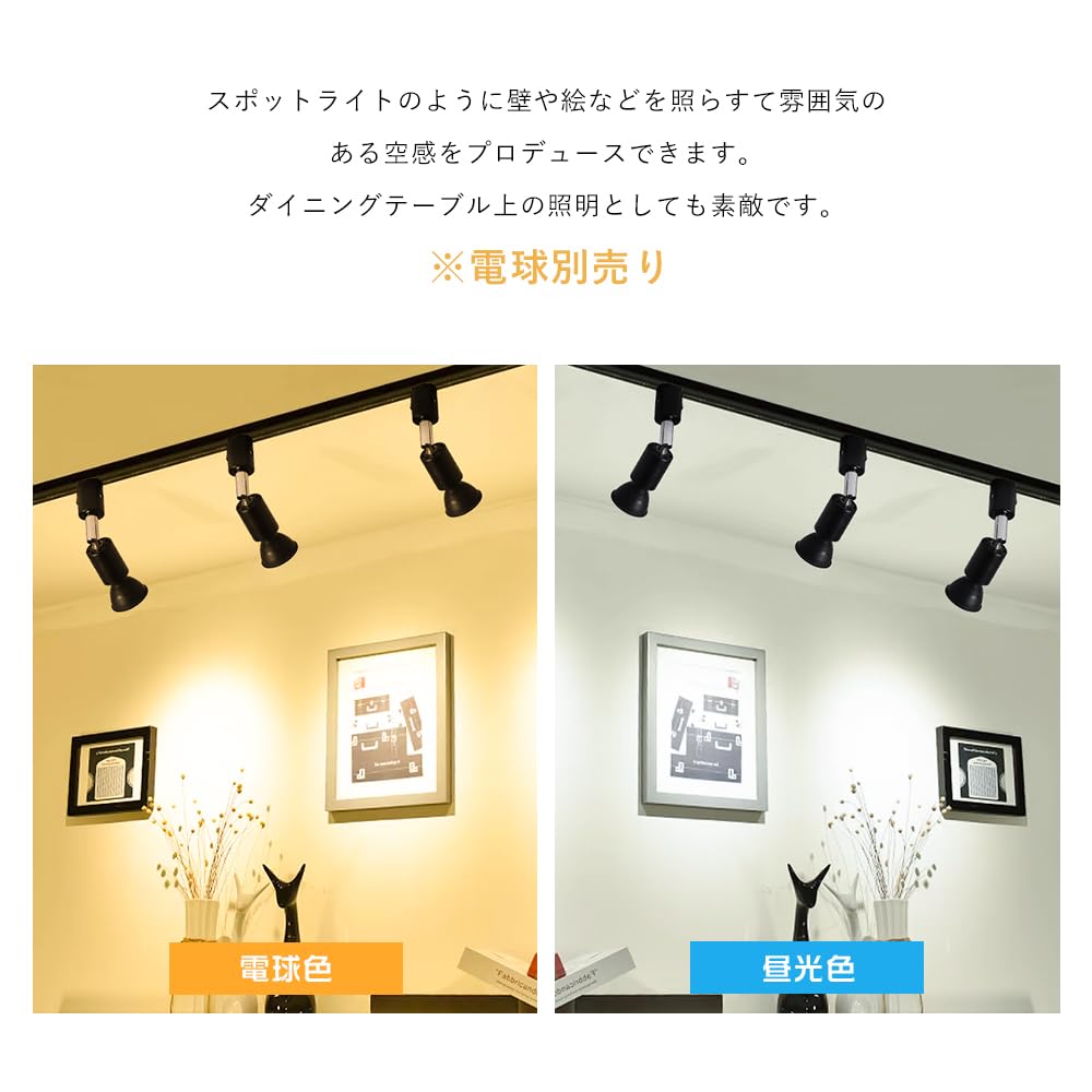 Amazon.co.jp : 共同照明 4個セット ダクトレール用 LED照明器具