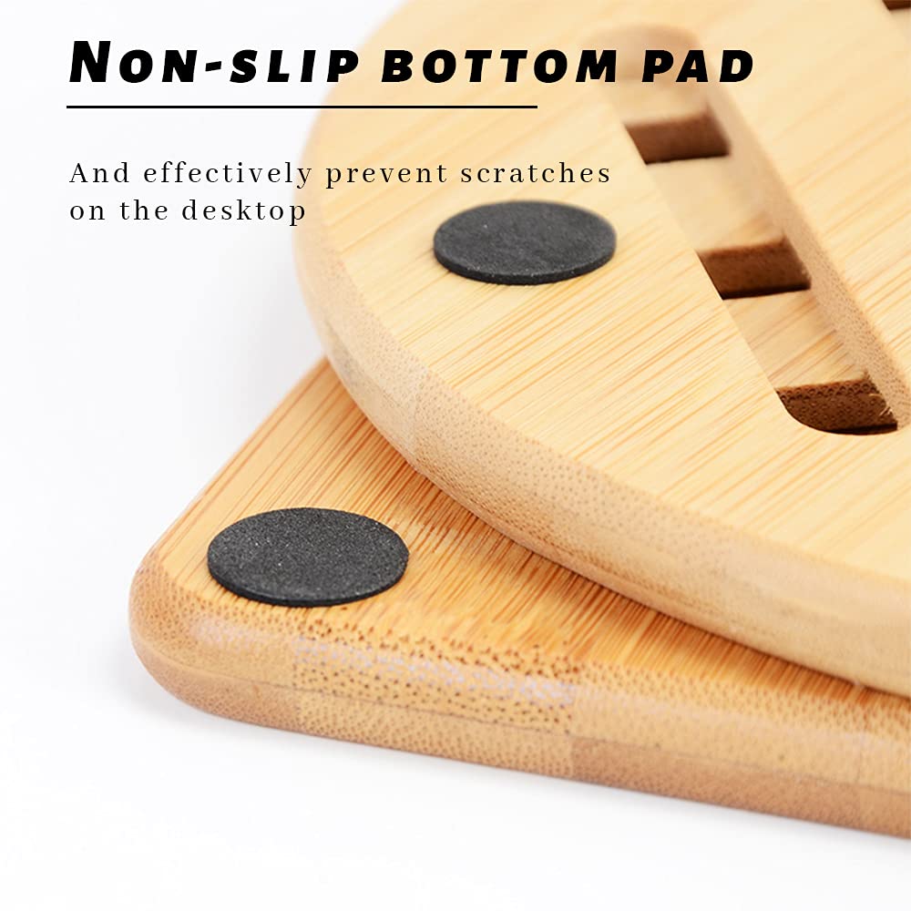 Amazon.de: Topfuntersetzer Bambus, XiXiRan Topf Untersetzer Set,  Topfuntersetzer Holz Hitzebestndig, Bambus Untersetzer Abwaschbar,  Topfuntersetzer Holz Eckig, Untersetzer Rund Natrliche (3 Stck)