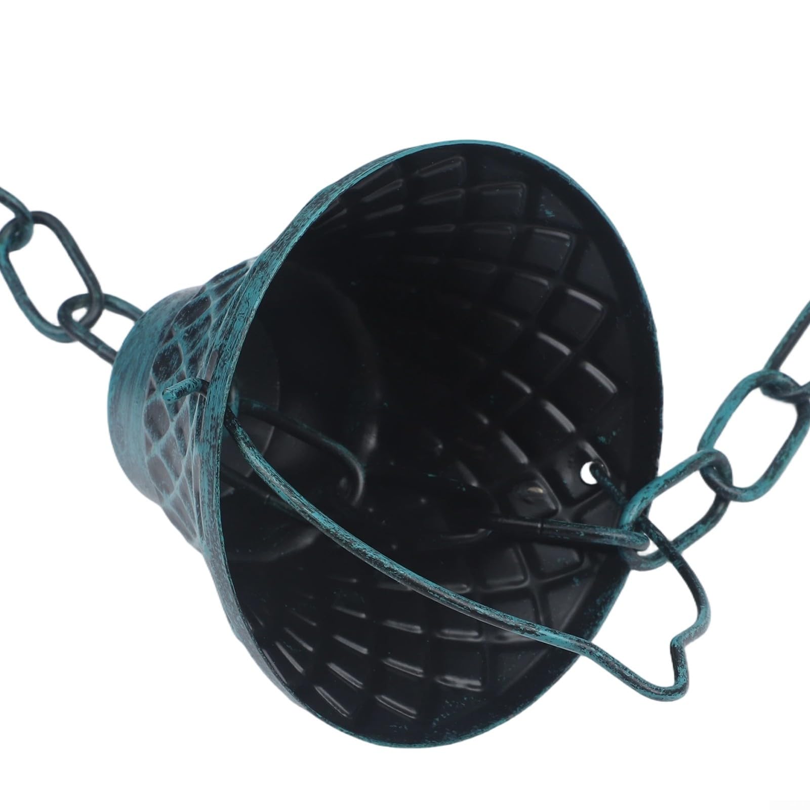Chaînes de pluie en métal de 2,7 m pour gouttières, décoration extérieure (bronze)