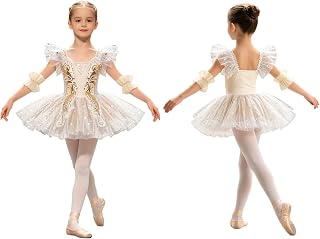 Bambini Tutu Ballerina Bambina Tutu di Balletto per Ragazze Vestito Danza Classica Abito Pattinaggio Artistico Body Danza Classica