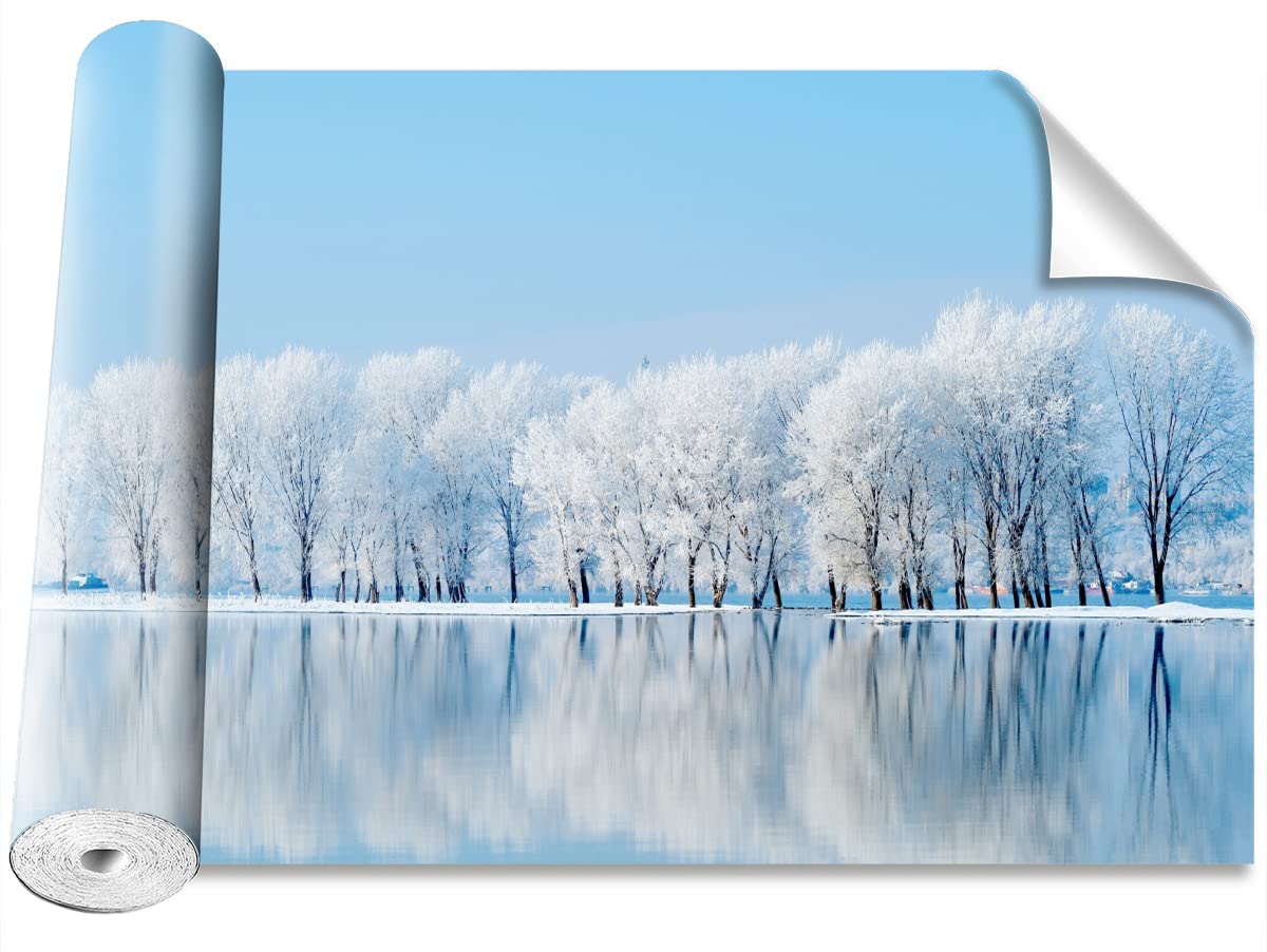 Papier peint camouflage hiver grand format pour masquer les imperfections des murs