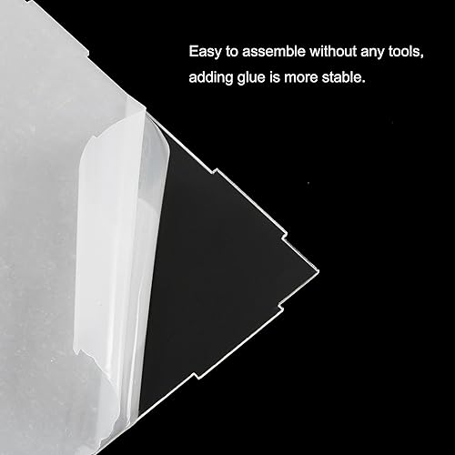 Miniatura 7 de uxcell Caja de exhibición transparente de acrílico, protección a prueba de polvo, escaparate, cubo, coleccionables, caja de 9.8 x 5.9 x 3.9 pulgadas