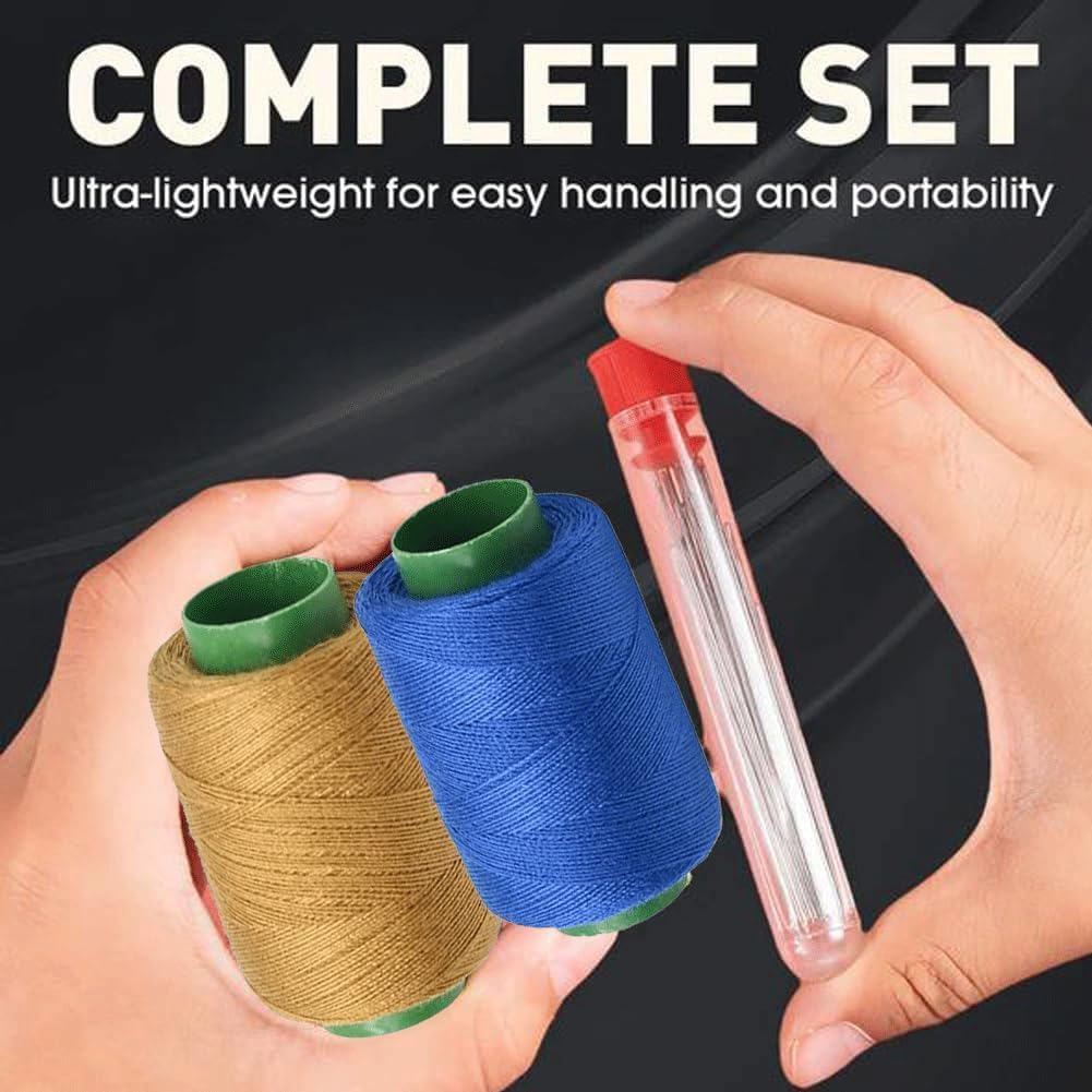 36 PCS Sewing Kit, Leather Sewing Kit Box with Needle Threader Tool Kit, Leather Tools for Leather Working, DIY Leather Craft, Home Upholstery Repair 2