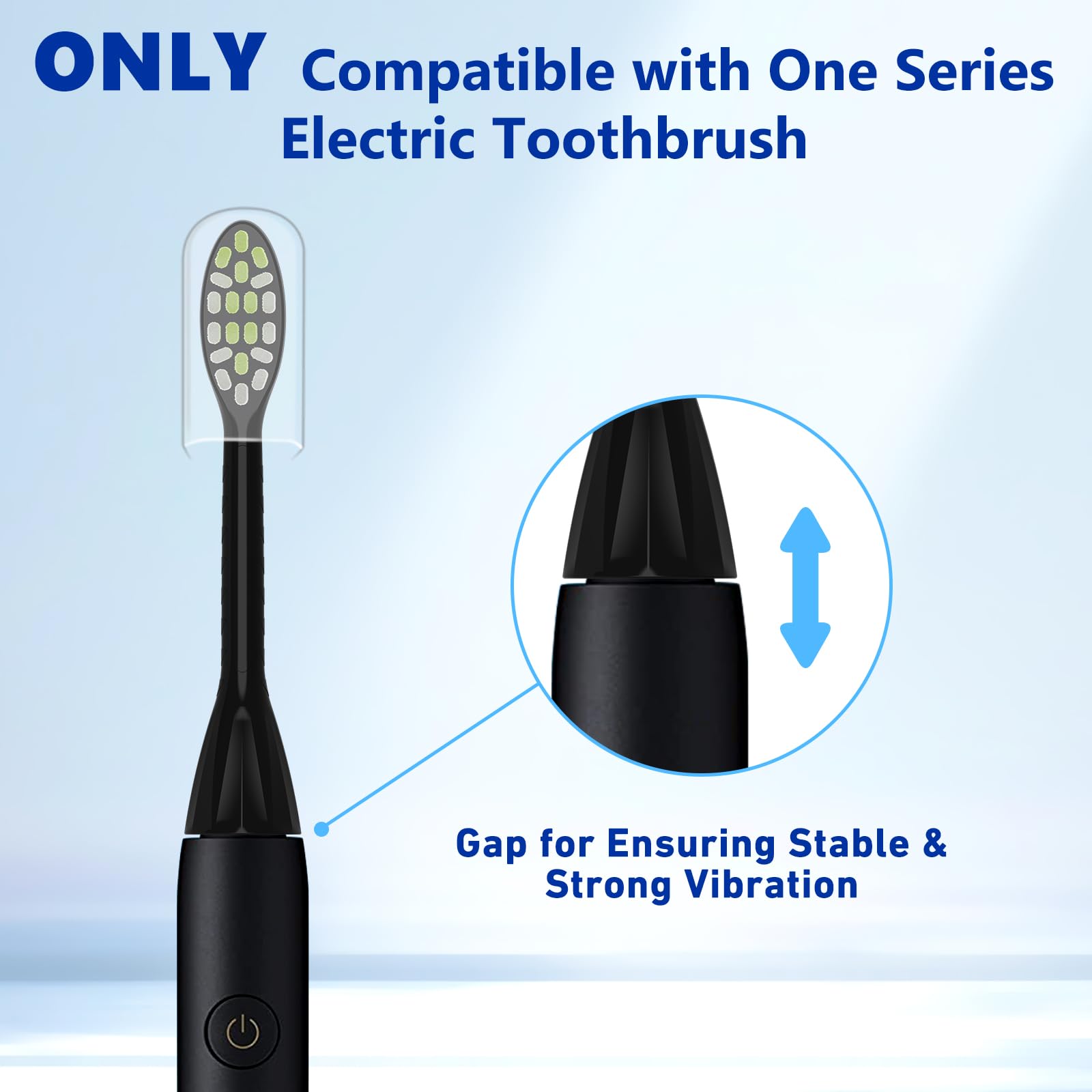 Compatible con cabezales de cepillo de dientes eléctricos Philips One Series Sonicare, para cepillo de dientes eléctrico Philips One HY1100 HY1200 BD100/AZ Series, paquete de 10 (negro sombra,