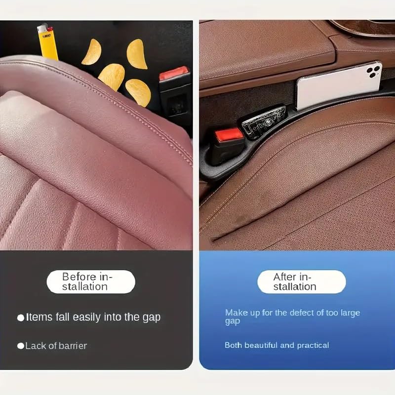 2 sztuki pudełek do przechowywania foteli samochodowych, Car Seat Gap Filler uniwersalny wypełniacz szczelin fotela samochodowego organizer fotela samochodowego, najnowszy organizer szczelin fotela