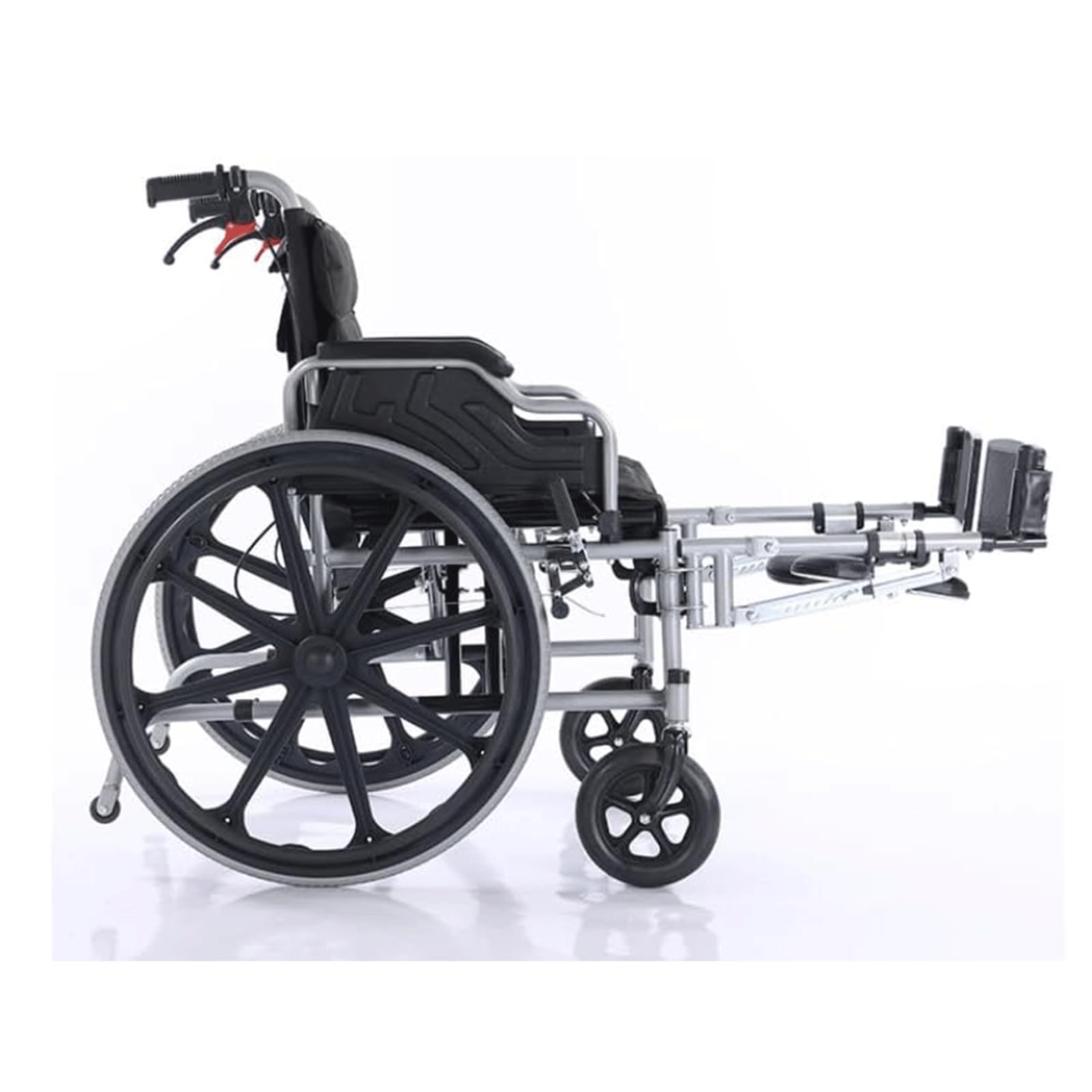 Silla de Ruedas de Transporte Silla de Ruedas Plegable Deo Al Carbono Silla de Ruedas Manual Ligera/Black
