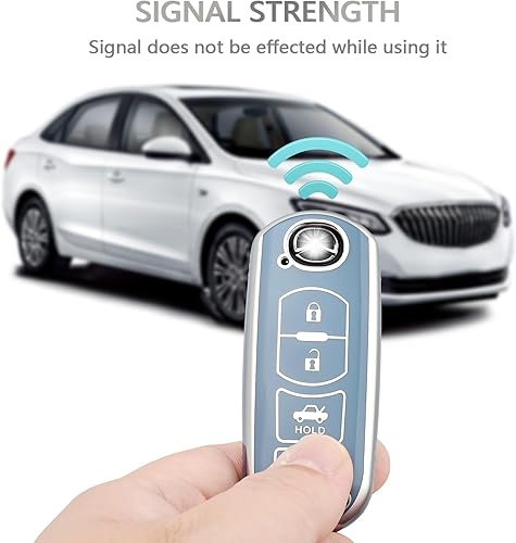 Miniatura 5 de OFFCURVE Funda para llavero Mazda  Protector completo de TPU suave para Mazda 23568CX3CX4CX5CX7CX9AtenzaAxelaMX5Speed3 Miata  Azul Smart Keyless Car