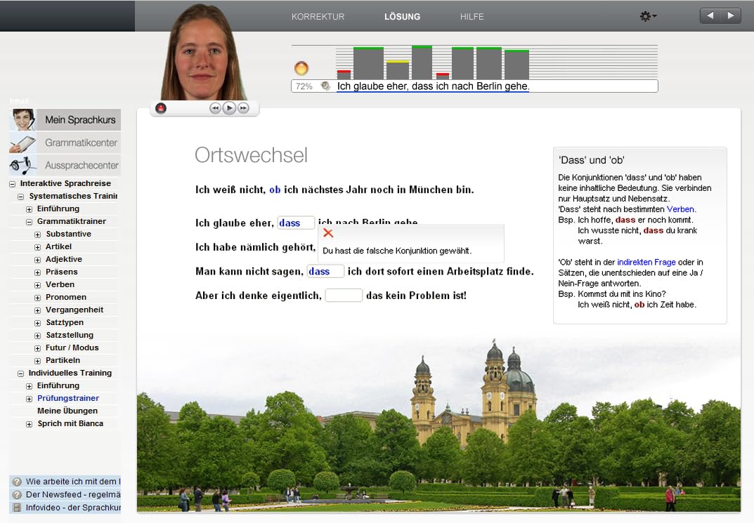 grammatiktrainer deutsch: der schnelle weg zur perfekten grammatik / Paket: Der schnelle Weg zur perfekten Grammatik. Video Tutor + Spracherkennung, umfassendes Grammatikglossar, Multilingual Support