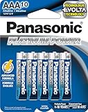 Panasonic Energy Corporation LR03XP/10B Platinum Power AAA Alkaline Batteries, Pack of 10