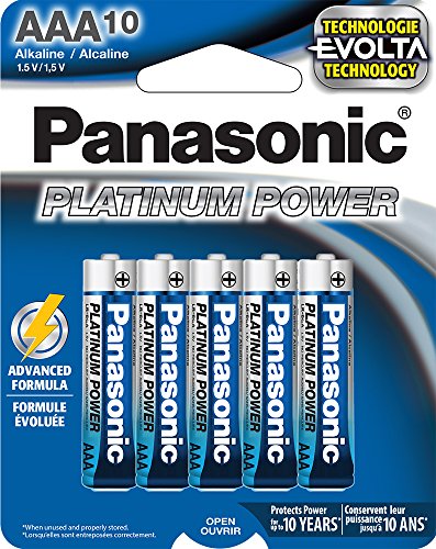Panasonic Energy Corporation LR03XP/10B Platinum Power AAA Alkaline Batteries, Pack of 10