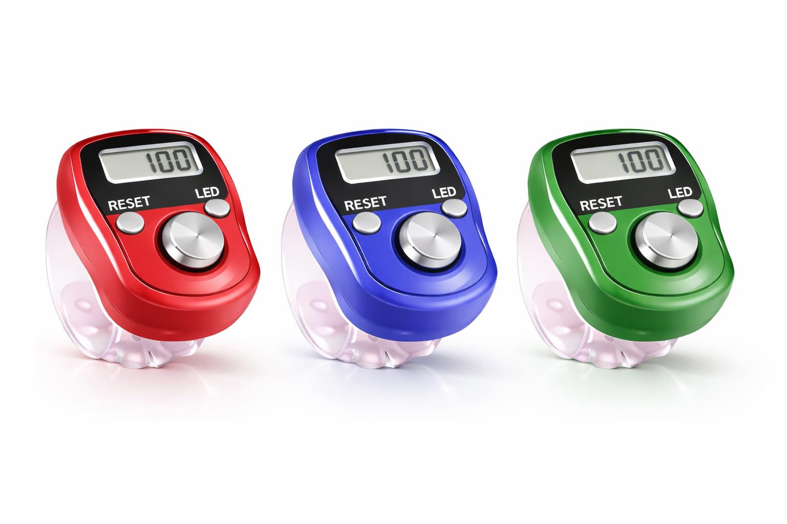 3 Pc - Digital Tasbeeh Hand Tally Counter Finger Ring Digital Counting Machine Counter Tasbeeh & Jaap mala for Counting Purpose with LED (Color Will be Sent as per Availability)-image-4