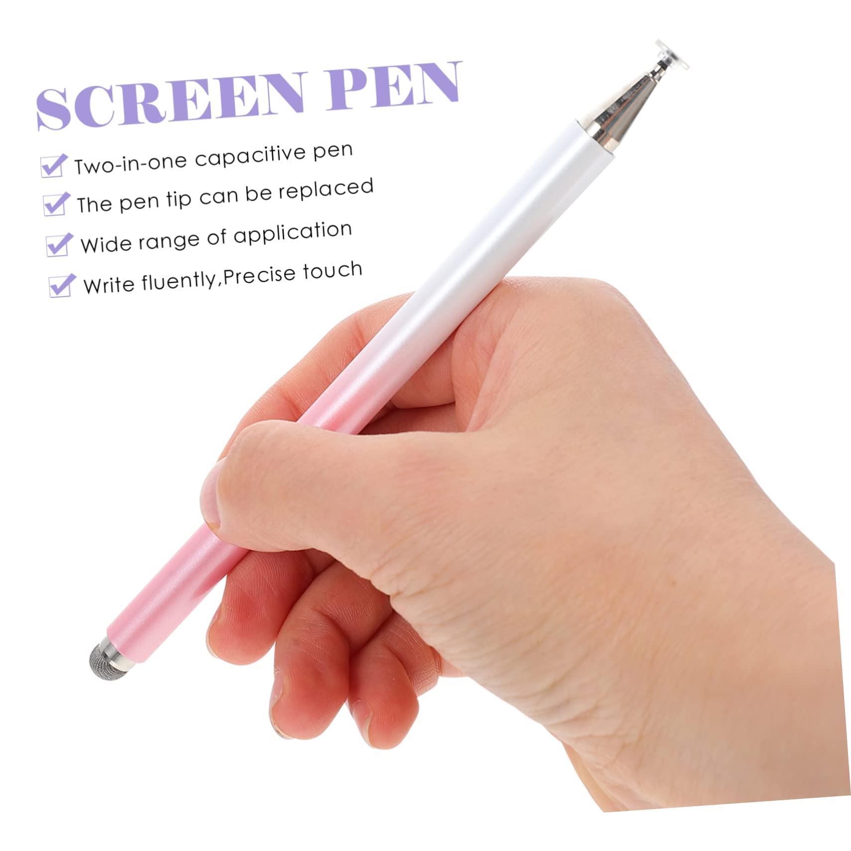 Uonlytech 4piezas Lápiz Stylus Capacitivo De Alta Sensibilidad para Pantalla Táctil Compatible iOS y Tablets Diseño De Color Degradado
