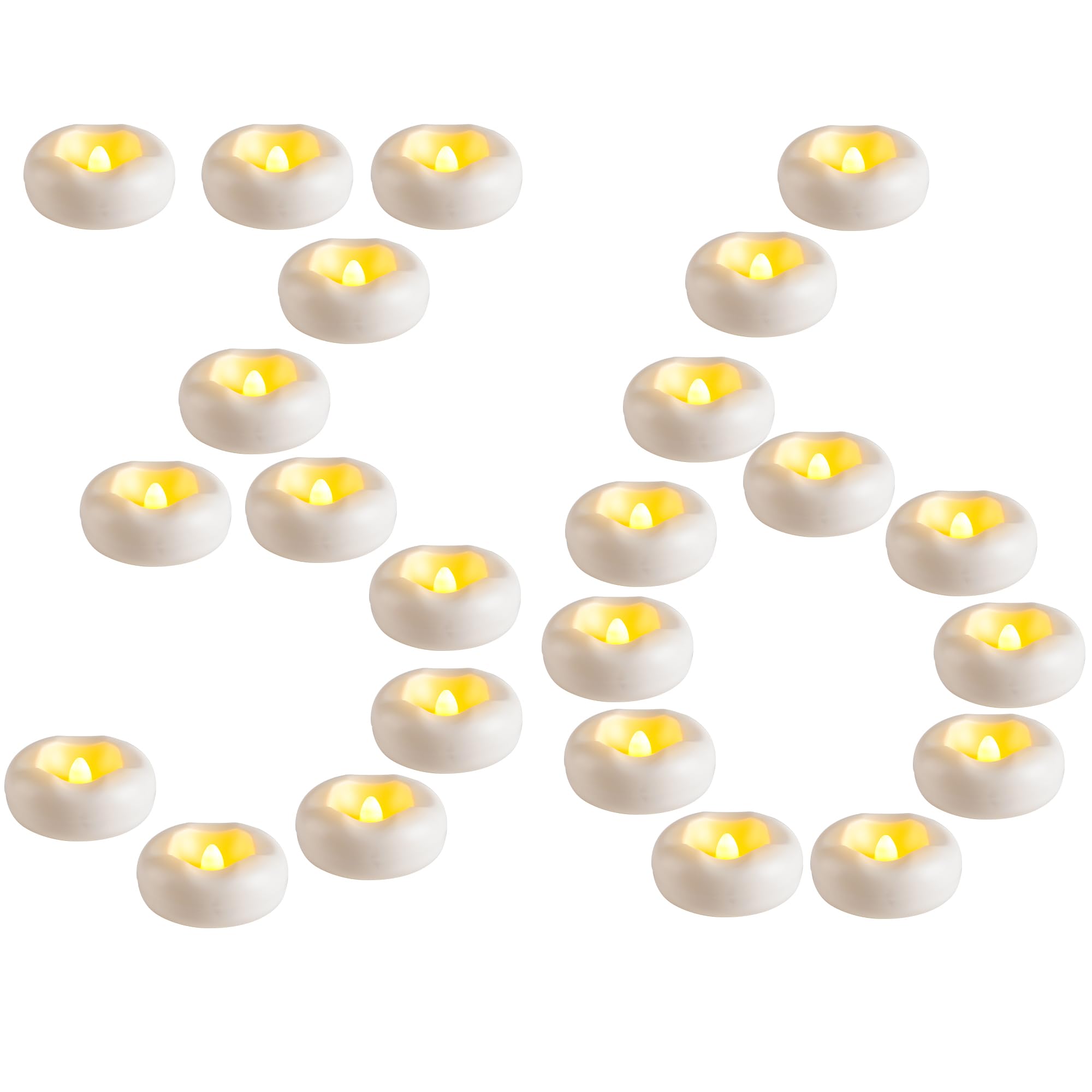 36 Stück 5,1 cm LED schwimmende Kerzen, 180 Stunden Schwimmkerzen für Pool, geeignet für romantische Hochzeitsmittelstücke/Badezimmer/Pool/Brunnen