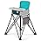 Bright Starts by Summer Pop n Dine SE Highchair, Sweet Life Edition, Aqua Sugar Color - Portable Space Saver High Chair for Indoor/Outdoor Dining with Fast, Easy, for 6 Months - 45 Pounds