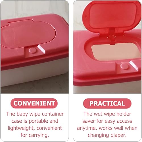Miniatura 4 de Toyvian Dispensador de toallitas para bebés recargable portátil: 2 uds. Soporte para toallitas para bebés, contenedor de toallitas reutilizables,