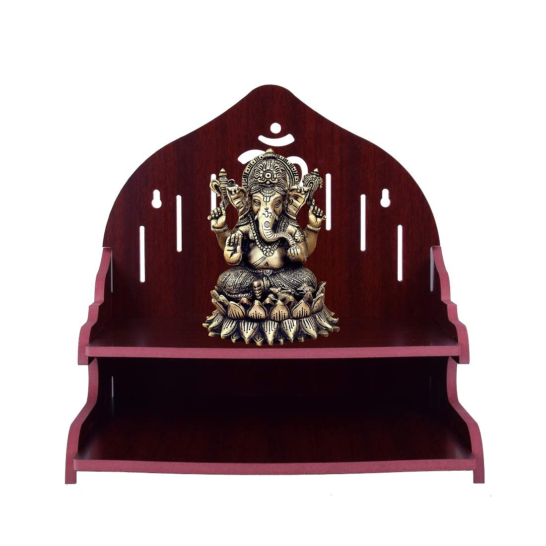 Buy VJ Sons Wooden Wall Mounted Hanging Puja Temple Wood God Stand for