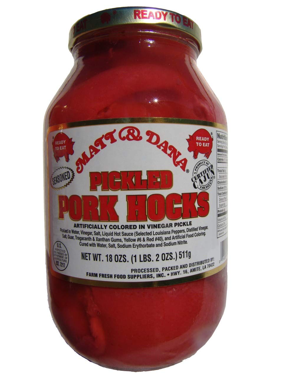 Matt & Dana Pickled Pork Hocks 16 oz and Farm Fresh Food