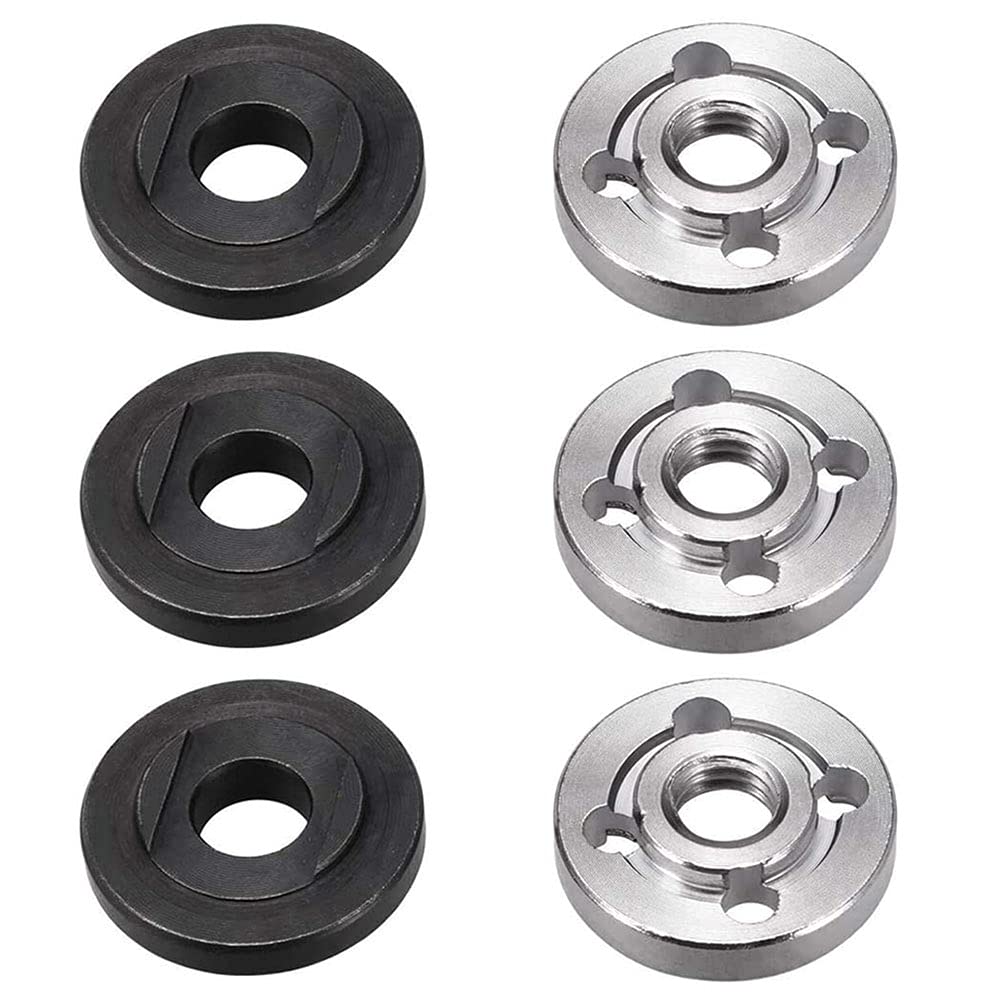 Black 3 Pair Metal Inner Outer Flange Accessories Angle Grinder Flange Replacement Inner Outer Flange Widely Used In Household Appliances Office Equipment Communication Equipment Etc