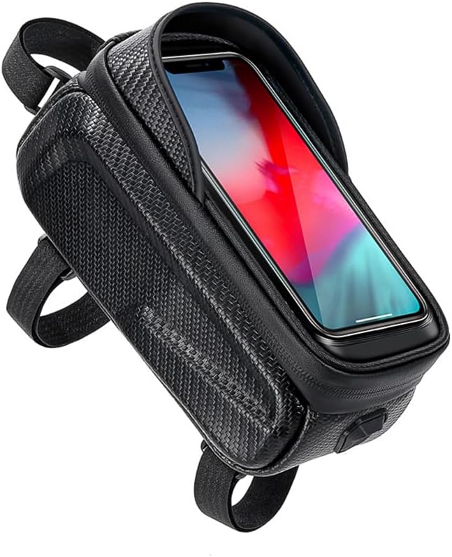 Bike Frame Bag for Specialized Tarmac Elite Mid Compact 2011 – Phone Holder for Bike, Bike Phone Mount, Bicycle Accessories, Rain-Resistant Storage for Road Bikes & Biking Gear