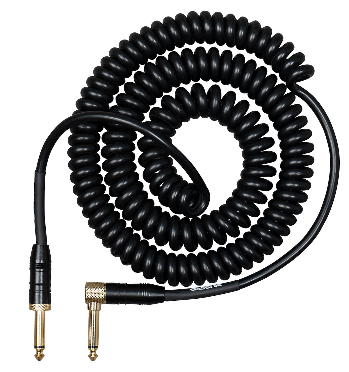 CASCHA Advanced Line Guitar Cable Curly, Black, 6 m, 6 meters
