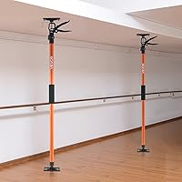 Vista 8 de VEVOR Varilla de soporte para gato de gabinete, paquete de 2, varilla telescópica de acero de soporte rápido de 45.7 a 114.2 pulgadas, sistema