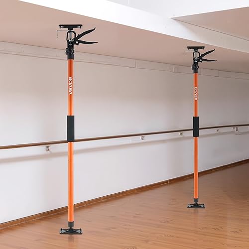 Miniatura 8 de VEVOR Varilla de soporte para gato de gabinete, paquete de 2, varilla telescópica de acero de soporte rápido de 45.7 a 114.2 pulgadas, sistema