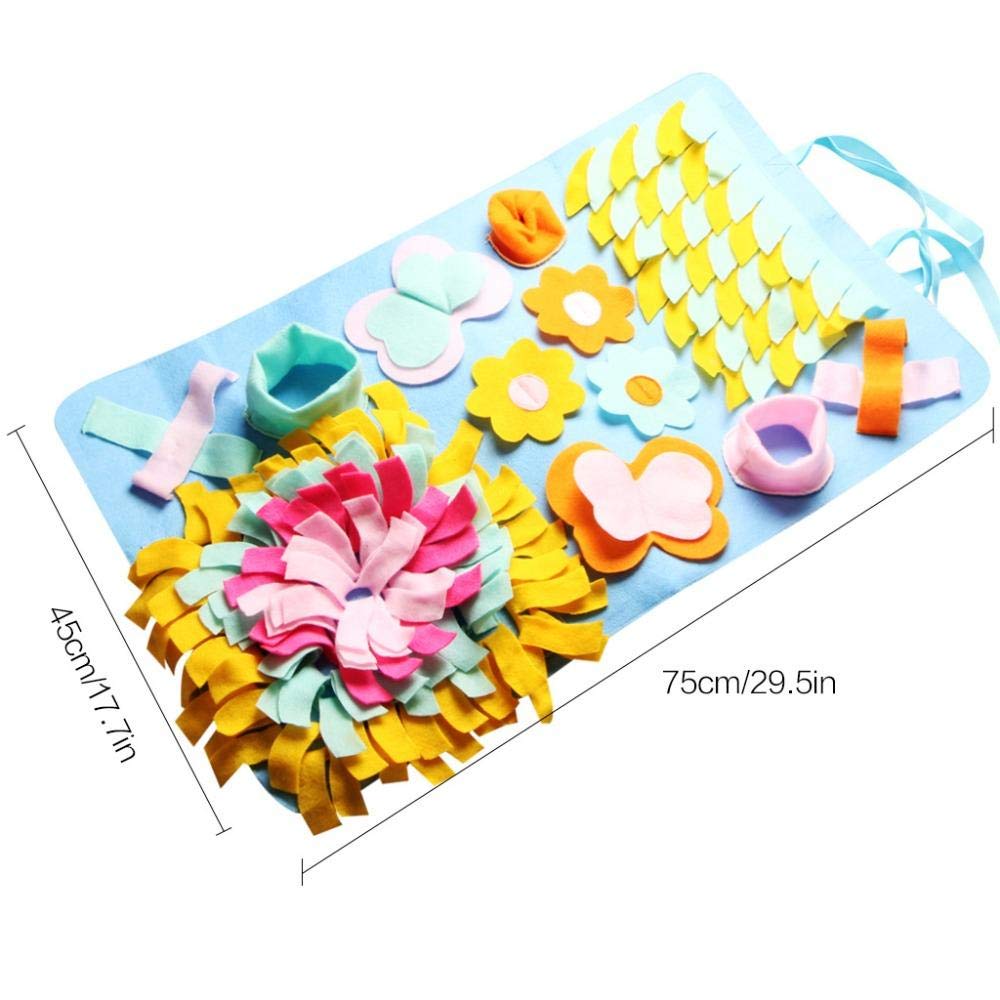 75X45Cm Zabawki energetyczne Puppy Dog Release Stress Training Blanket Pet Sniffing Mat Zmywalna podkładka treningowa zapachowa 2 szt. ，Zabawki dla psów(1pcs)