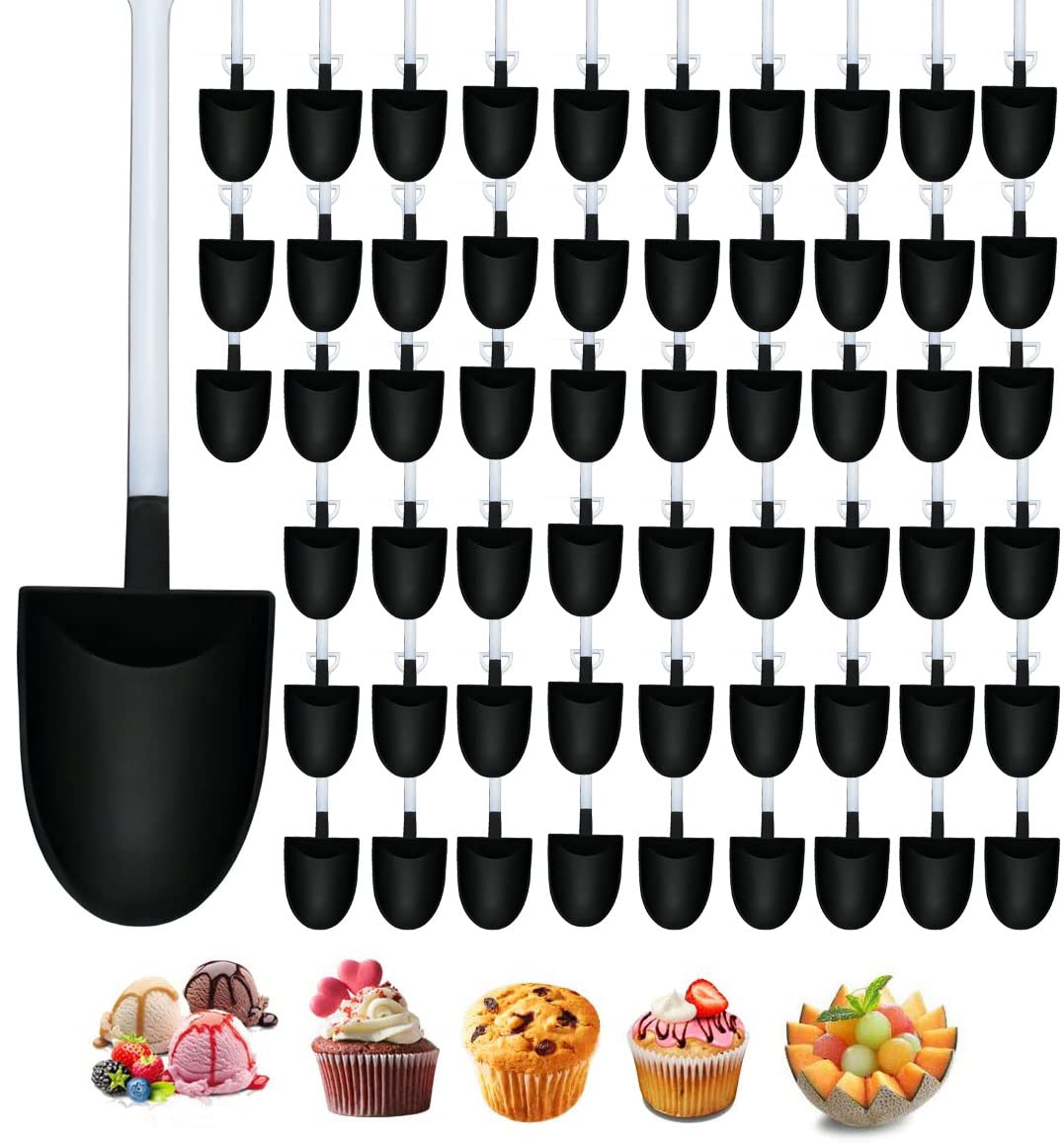 REVHQ 10 PCS Black Mini Shovel Shape