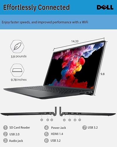 Miniatura 5 de Dell Inspiron 15 3000 - Laptop empresarial, pantalla FHD de 15.6 pulgadas, Intel Core i5-1135G7 de 11 generación, Windows 11 Pro, 8 GB de RAM, SSD